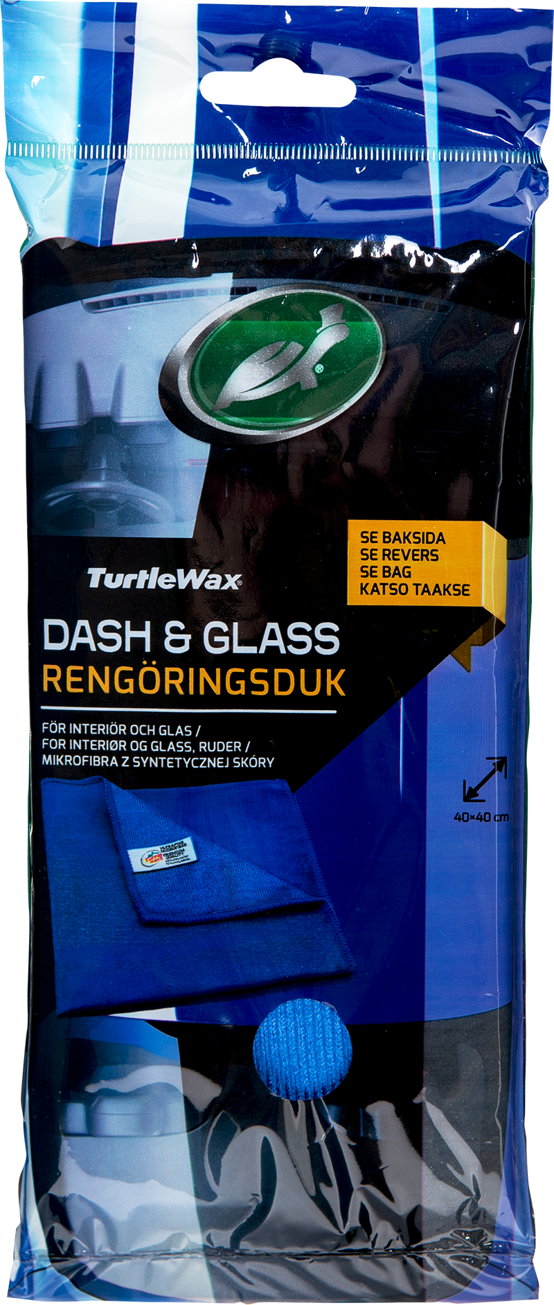 Turtle Wax Dash & Glass Towel Blå 40x40cm