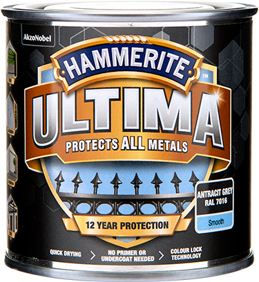 Hammerite Ultima Glat lak Antracitgrå 250ml