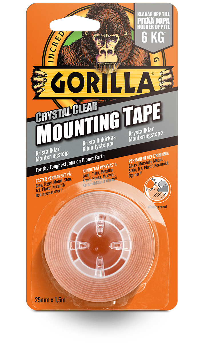 Gorilla Monteringstejp 1,52mx25,4mm