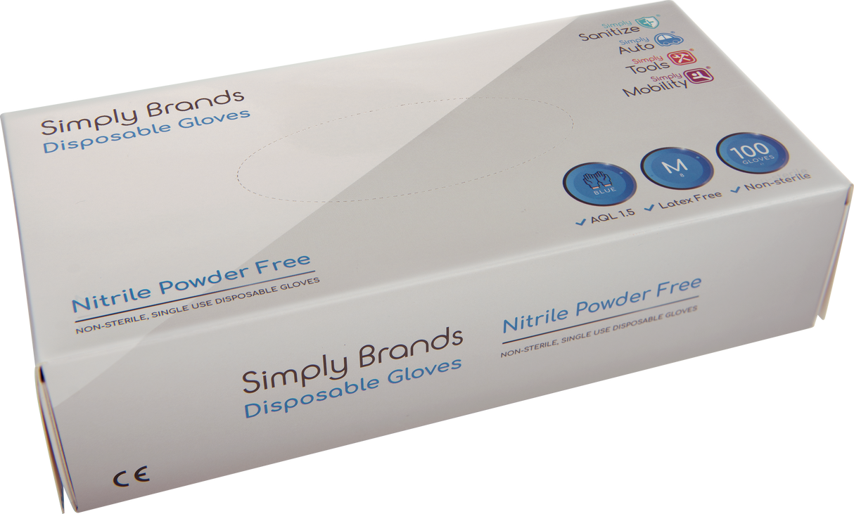 Nitrilhandske Blå Medium (100-pak)
