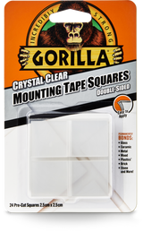 Gorilla monteringstape firkanter 24 stk. 2,5 x 2,5 cm